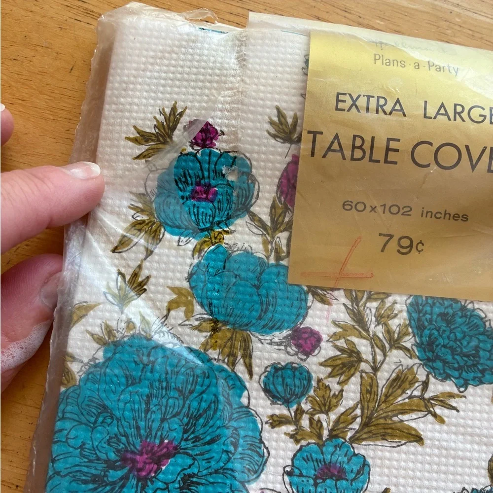 Hallmark 1960’s Paper Floral Table Cloth